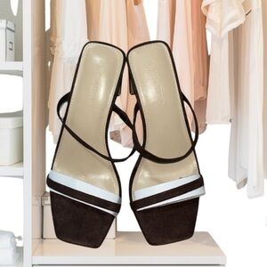 The Drop Avery Coffee Bean Sandal Heels, NWT, Size 8